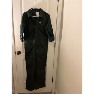 Lee Heritage Coveralls Women’s Size S Dark Green Button-Up Jumpsuit
